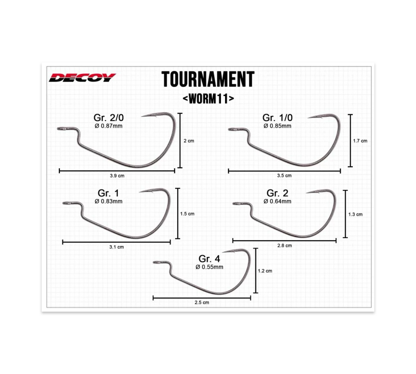 Decoy Worm11 Tournament Widegap Offset Haken